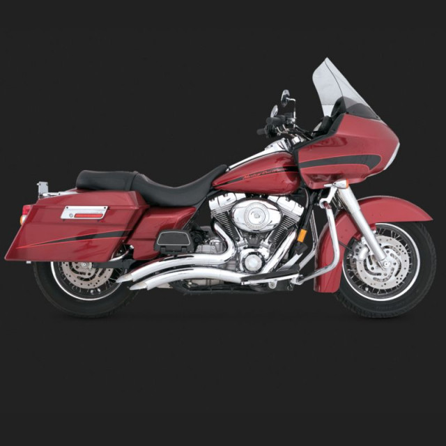 VANCE HINES BIG RADIUS CHROME HARLEY TOURING - SIDE
