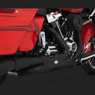 VANCE HINES POWER DUAL BLACK HEADPIPE HARLEY TOURING 17-21- DETAIL 2