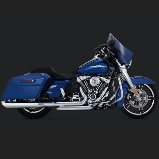 COLLETTORI VANCE HINES DRESSER DUAL CHROME HARLEY TOURING 17-21 - LATO
