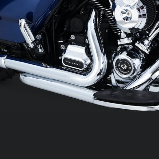 COLLETTORI VANCE HINES DRESSER DUAL CHROME HARLEY TOURING 17-21 - DETTAGLIO