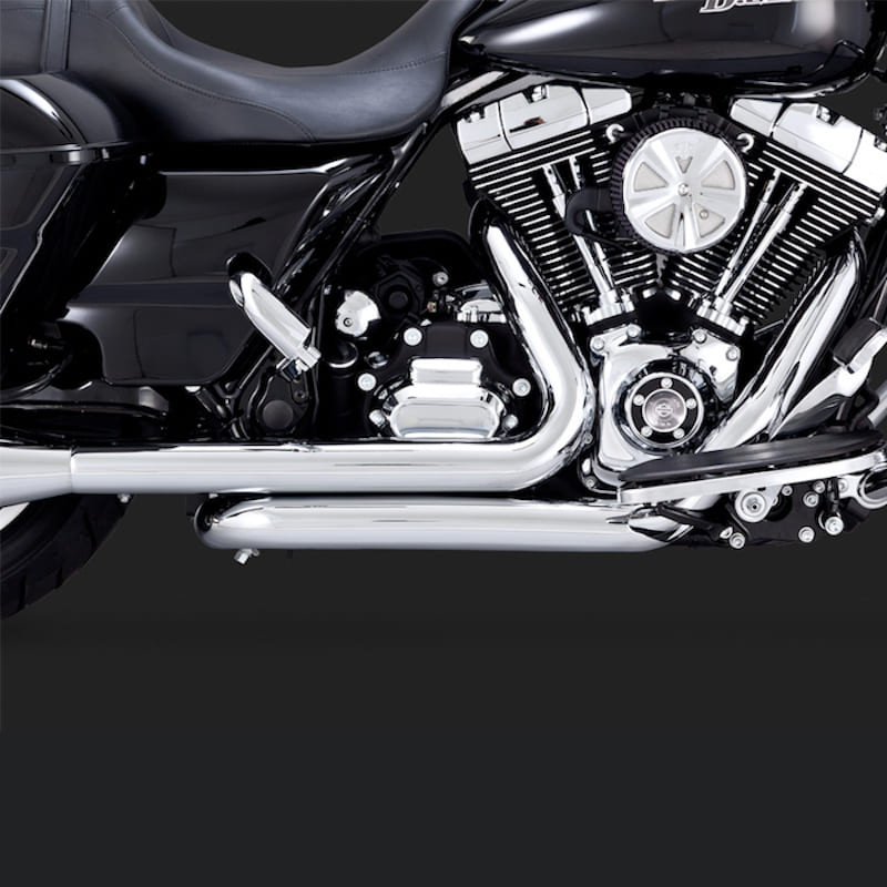 COLLETTORI VANCE HINES HEADPIPES DRESSER DUAL CHROME HARLEY TOURING 09-16 - DETTAGLIO