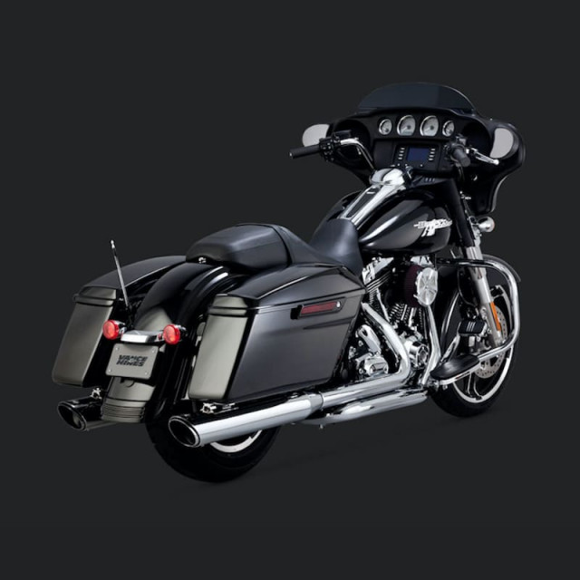 COLLETTORI VANCE HINES HEADPIPES DRESSER DUAL CHROME HARLEY TOURING 09-16