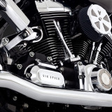VANCE HINES DRESSER DUAL CHROME HARLEY TOURING HEADPIPES 95-08 - DETAIL 2