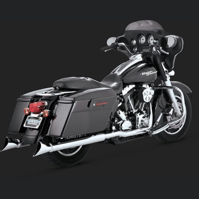 VANCE HINES DRESSER DUAL CHROME HARLEY TOURING HEADPIPES 95-08