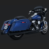 VANCE HINES DRESSER DUAL BLACK HARLEY TOURING HEADPIPES 17-21