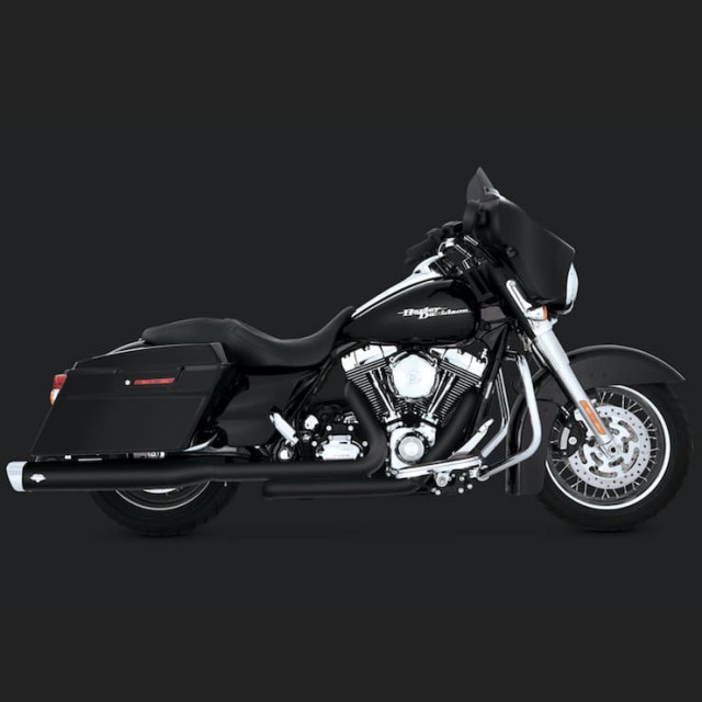 COLLETTORI VANCE HINES DRESSER DUAL BLACK HARLEY TOURING 09-16 - LATO