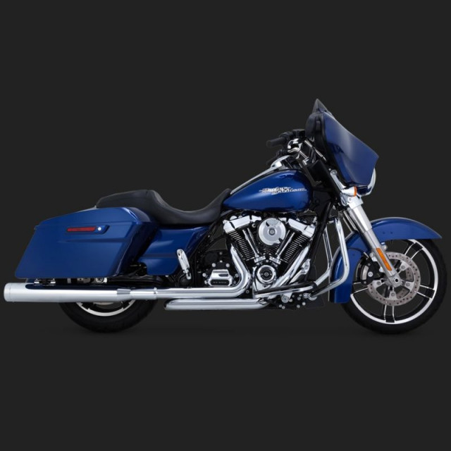 TERMINALI VANCE HINES MONSTER ROUND CHROME HARLEY TOURING - SIDE