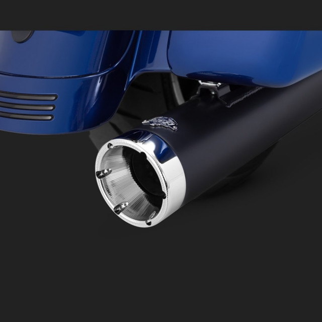 TERMINALI VANCE HINES MONSTER ROUND BLACK HARLEY TOURING - DETAIL