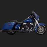 TERMINALI VANCE HINES MONSTER ROUND BLACK HARLEY TOURING - SIDE