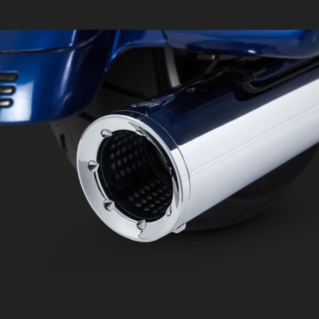 VANCE HINES HI-OUTPUT SLIP-ON MUFFLERS FOR HARLEY TOURING 17-21- DETAIL 2