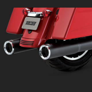 VANCE HINES HI-OUTPUT BLACK SLIP-ON MUFFLERS FOR HARLEY TOURING 17-21
