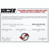 VANCE HINES TWIN SLASH ROUND CHROME SLIP-ON MUFFLER HARLEY TOURING 95-16 - DECLARED EMISSIONS REPLACEMENT PART