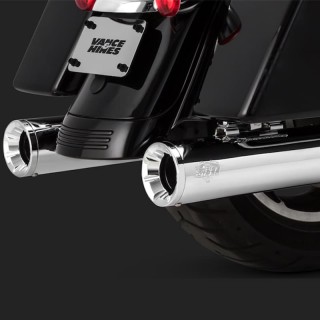 VANCE HINES ELIMINATOR 400 CHROME SLIP-ON MUFFLER WITH CHROME CAP HARLEY TOURING 17-21