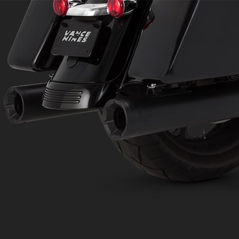 VANCE HINES ELIMINATOR 400 MATTE BLACK SLIP-ON MUFFLER HARLEY TOURING 17-21