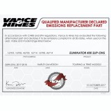 VANCE HINES ELIMINATOR 400 MATTE BLACK SLIP-ON MUFFLER HARLEY TOURING 17-18 - DECLARED EMISSIONS REPLACEMENT PART