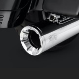 VANCE HINES ELIMINATOR 400 CHROME SLIP-ON MUFFLER HARLEY TOURING 95-16 - DETAIL 2