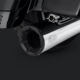 VANCE HINES ELIMINATOR 400 CHROME-BLACK SLIP-ON MUFFLER HARLEY TOURING 95-16 - DETAIL 2