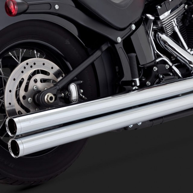 SCARICHI VANCE HINES BIG SHOTS LONG CHROME HARLEY SOFTAIL 12-17 - DETTAGLIO