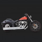 VANCE HINES BIG SHOTS LONG CHROME EXHAUST HARLEY SOFTAIL 12-17 - SIDE