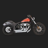 SCARICHI VANCE HINES SHORTSHOTS STAGGERED CHROME PER HARLEY SOFTAIL 12-17 - SIDE