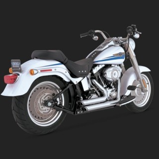 SCARICHI VANCE HINES SHORTSHOTS STAGGERED CHROME PER HARLEY SOFTAIL 86-11 - DETAIL 3