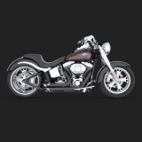 SCARICHI VANCE HINES SHORTSHOTS STAGGERED BLACK PER HARLEY SOFTAIL 86-11 - SIDE