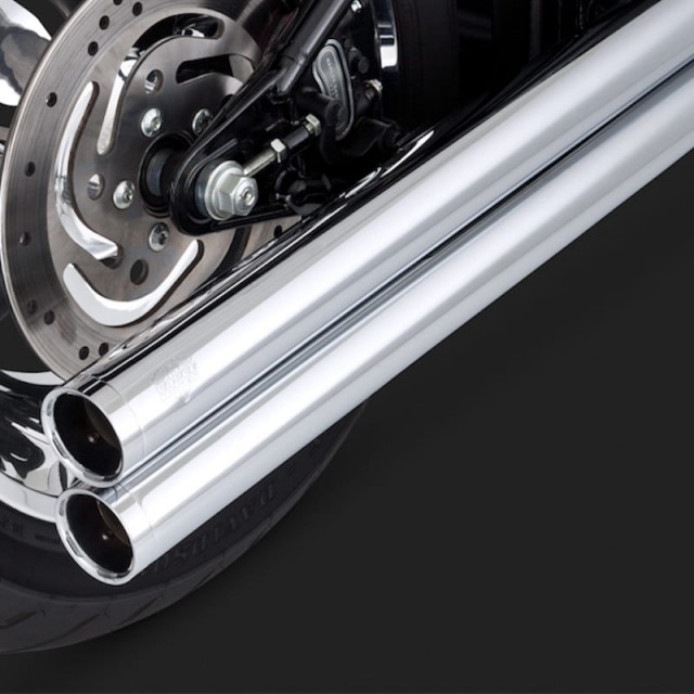 SCARICHI VANCE HINES BIG SHOTS LONG CHROME HARLEY SOFTAIL 86-11 - DETTAGLIO