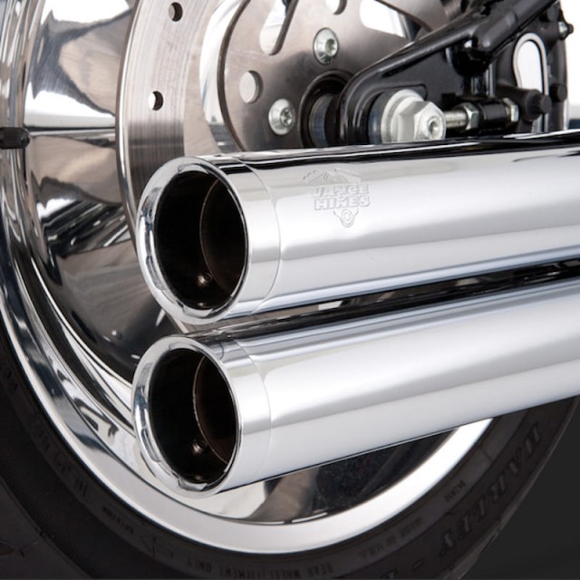 SCARICHI VANCE HINES BIG SHOTS LONG CHROME HARLEY SOFTAIL 86-11 - DETTAGLIO 2