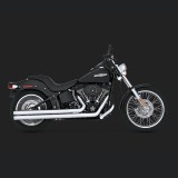 VANCE HINES BIG SHOTS LONG CHROME EXHAUST HARLEY SOFTAIL 86-11 - SIDE
