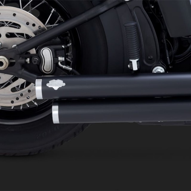 SCARICHI VANCE HINES BIG SHOTS STAGGERED BLACK PER HARLEY SOFTAIL 00-11 - DETTAGLIO