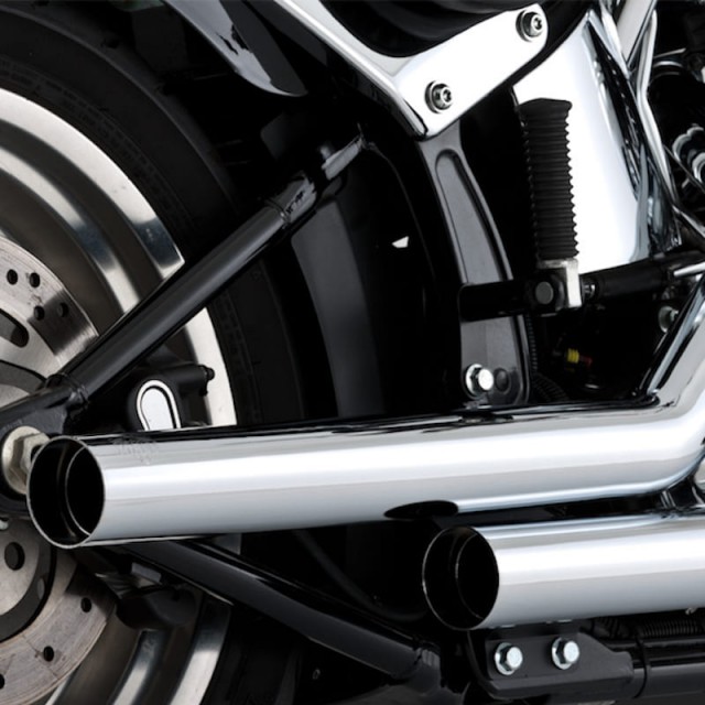 SCARICHI VANCE HINES STRAIGHTSHOTS CHROME PER HARLEY SOFTAIL 00-11 - DETAIL 2
