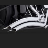 SCARICHI VANCE HINES BIG RADIUS CHROME PER HARLEY SOFTAIL 86-17 - DETAIL