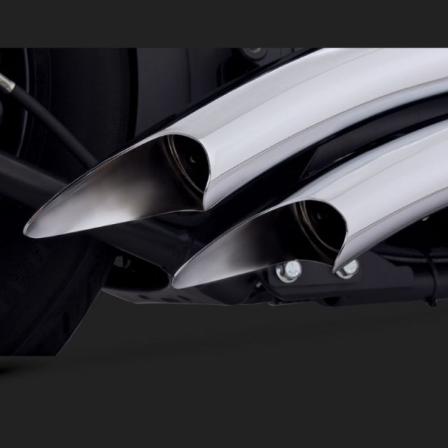 SCARICHI VANCE HINES BIG RADIUS CHROME PER HARLEY SOFTAIL 86-17 - DETAIL 2