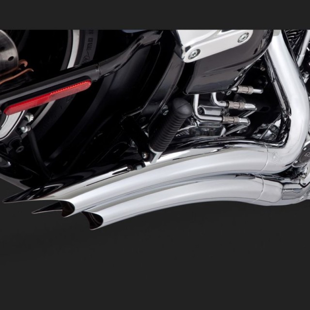 SCARICHI VANCE HINES BIG RADIUS CHROME PER HARLEY SOFTAIL 13-17 - DETAIL 2