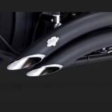 VANCE HINES BIG RADIUS BLACK EXHAUST FOR HARLEY SOFTAIL 86-17 - DETAIL
