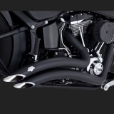 VANCE HINES BIG RADIUS BLACK EXHAUST FOR HARLEY SOFTAIL 86-17 - DETAIL 2