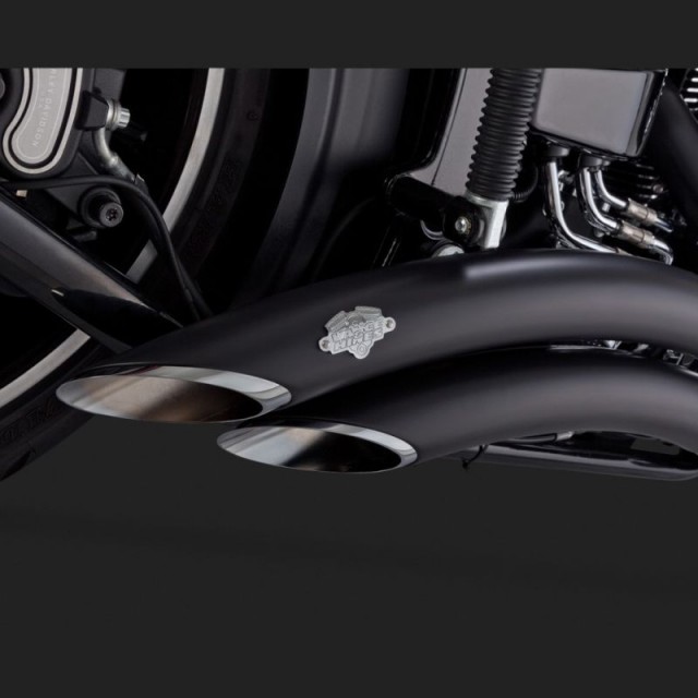 SCARICHI VANCE HINES BIG RADIUS BLACK PER HARLEY SOFTAIL 13-17 - DETAIL 2