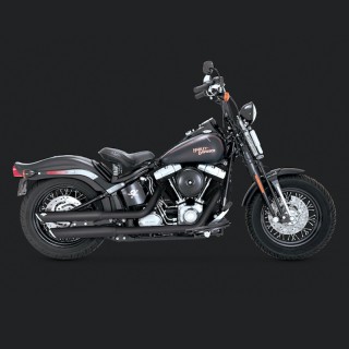 TERMINALI VANCE HINES 3'' ROUND TWIN SLASH SLIP-ONS NERI SLIM/CROSS BONES 07-17