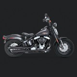 TERMINALI VANCE HINES 3'' ROUND TWIN SLASH SLIP-ONS NERI SLIM/CROSS BONES 07-17