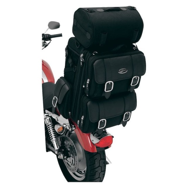 BORSA SADDLEMEN S3200DE DELUXE EXPANDABLE SISSY BAR BAG - ESEMPIO FISSAGGIO MOTO