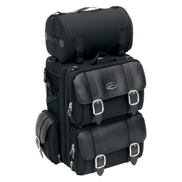 BORSA SADDLEMEN S3200DE DELUXE EXPANDABLE SISSY BAR BAG - FISSAGGIO SISSY BAR