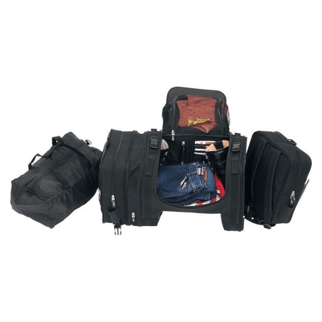 SADDLEMEN DELUXE CRUISER TAIL BAG TS3200DE - OPEN