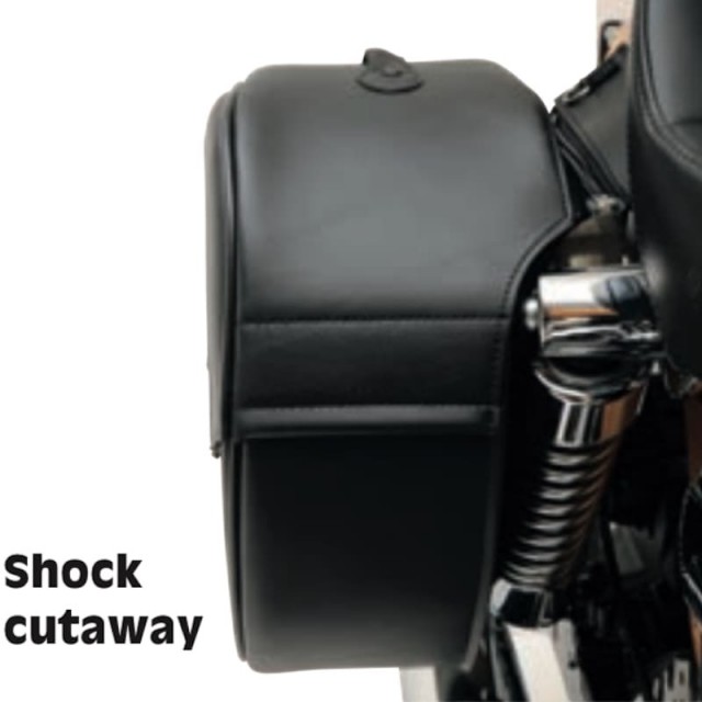 SADDLEMEN EXPRESS DRIFTER SIDEBAGS WITH SHOCK CUTAWAY - DETAIL