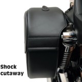 SADDLEMEN EXPRESS DRIFTER SIDEBAGS WITH SHOCK CUTAWAY - DETAIL