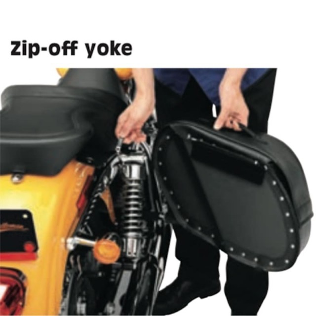 SADDLEMEN EXPRESS DRIFTER SIDEBAGS WITH SHOCK CUTAWAY - ZIPPERED DETACH