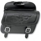 SADDLEMEN HIGHWAYMAN TATTOO SLANT MEDIUM SADDLEBAGS - BLACK