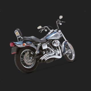 VANCE HINES BIG RADIUS CHROME EXHAUST FOR DYNA 91-05