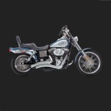 VANCE HINES BIG RADIUS CHROME EXHAUST FOR DYNA 91-05 - SIDE