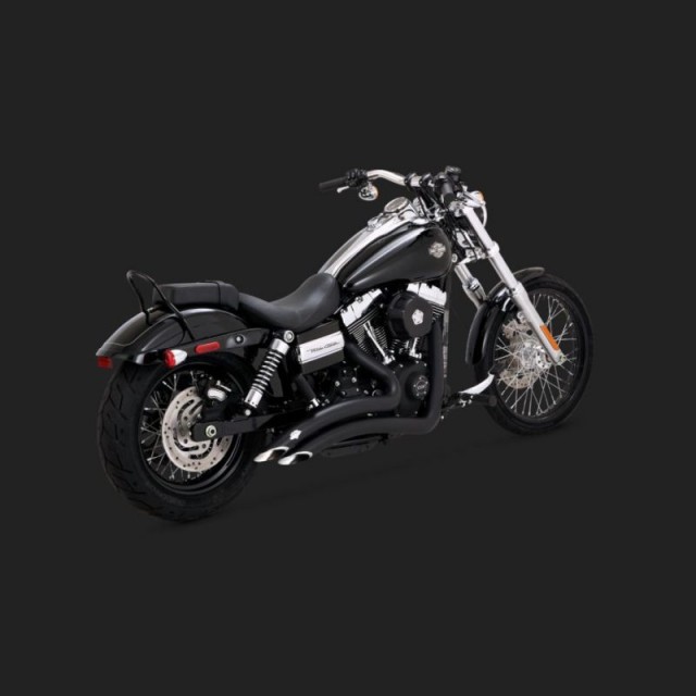 VANCE HINES BIG RADIUS MATT BLACK EXHAUST FOR DYNA 06-17