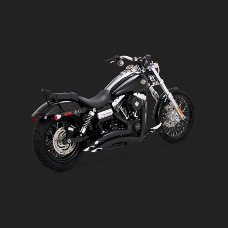 VANCE HINES BIG RADIUS MATT BLACK EXHAUST FOR DYNA 06-17